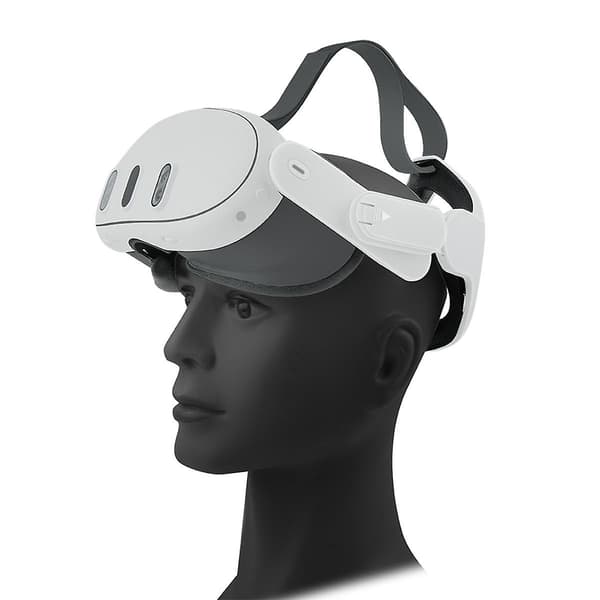 VR-headsetrem til 3 Justerbar Forbedret Hovedpude Bære Hovedrem til 3-Hvid（Hvid）