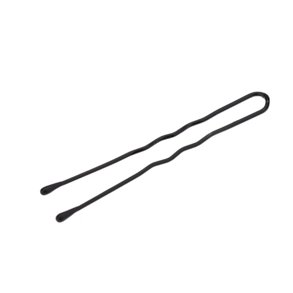 50 st fina hårklämmor U-formade klämmor BobbyPin svart metall