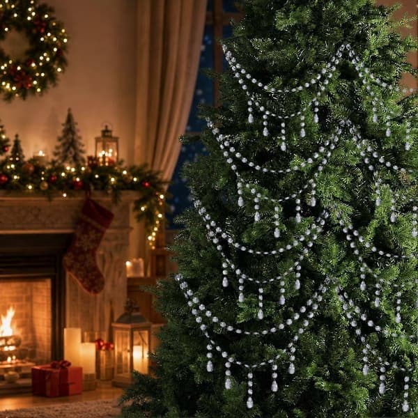 Krystal Snefnug Ornament - Elegant Julepynt til Loft og Træ F
