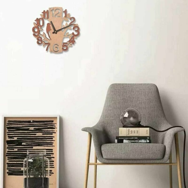Puun muotoinen seinäkello, hiljaiset tikimättömät kellot toimistoon, keittiöön, olohuoneeseen, makuuhuoneeseen