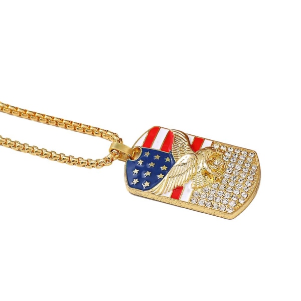 Us Flag Independance Day Halsband Independence Day Pendant 4th July Pendant  National Flag Jewelry Independance Day Smycken (4X2.5X0.3CM) 04c0 | Fyndiq