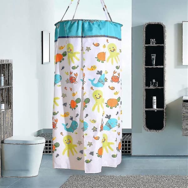 Rund polyester dusjforheng med termisk isolasjon, tykk dobbel glidelås D100 * L200cm Zekai