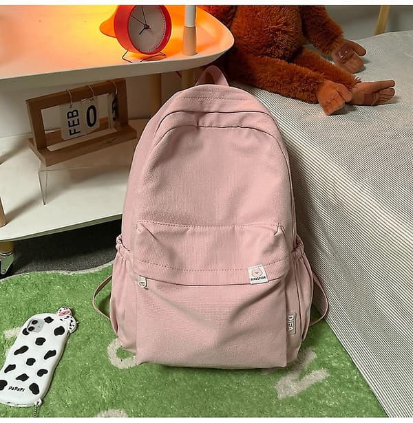 Ryggsäck Söt Kawaii Ryggsäck Skolmaterial Laptopväska för Tonåringar Studenter - Rosa