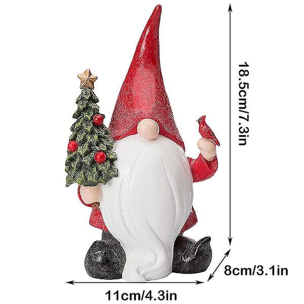 Jultomte Dekor Kreativa Hantverk Prydnad Tomte Staty Skrivbord