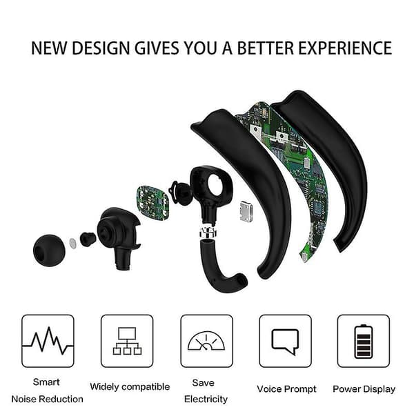 Bluetooth-headset Stereo Sound Headset Hängande Headset Monaural Headset Trådlöst Headset Sports Headset Headset För Ios Headset För Android Head