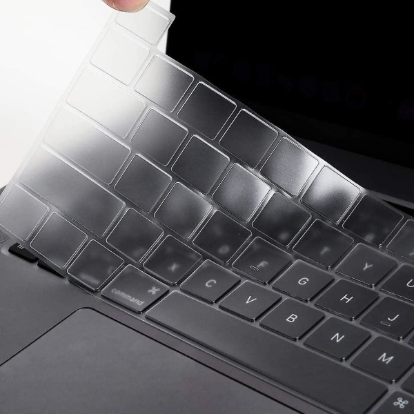 Cover kompatibelt med 2019 Macbook Pro 16-tums touch bar (modela2141), Qwerty Eu-layout, transparent TPU