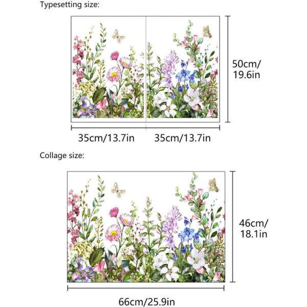 Flere kreative planter og blomster collage grønne plante wallstickers stue baggrund vindue dekoration glas vindue klistermærker