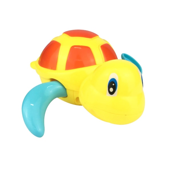 Bad Vinda upp sköldpadda leksak flytande leksak pedagogisk leksak dusch leksak härlig baby bad leksak badkar vatten leksak för förskolan（12cmx13cmx7cm，Orange）