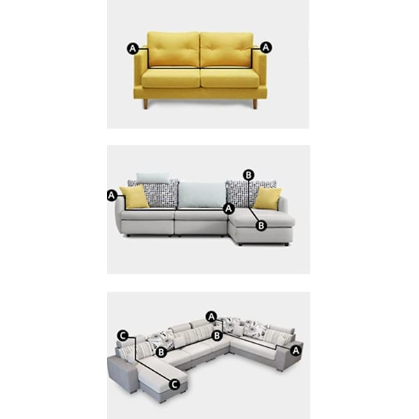 Elastisk Sofaovertræk, Komfortabelt Stretchstof (Sort, 140-180cm)