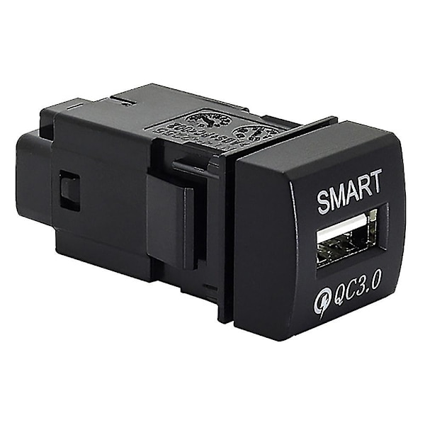 Bil Usb-oplader Qc3.0 Biloplader Usb-port Til 2019（Sort）