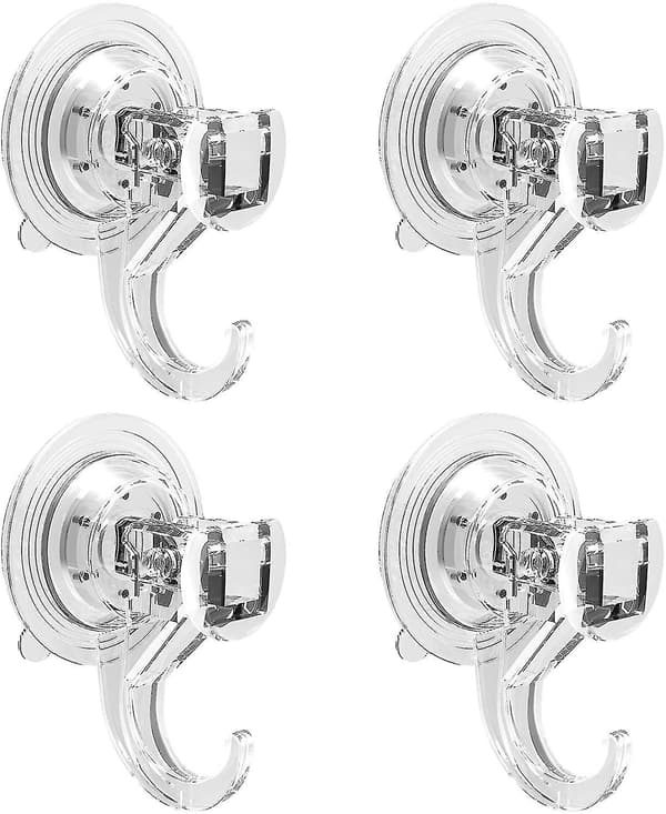 4-pack krokar sugkrokar vakuumsugkopp väggkrokar