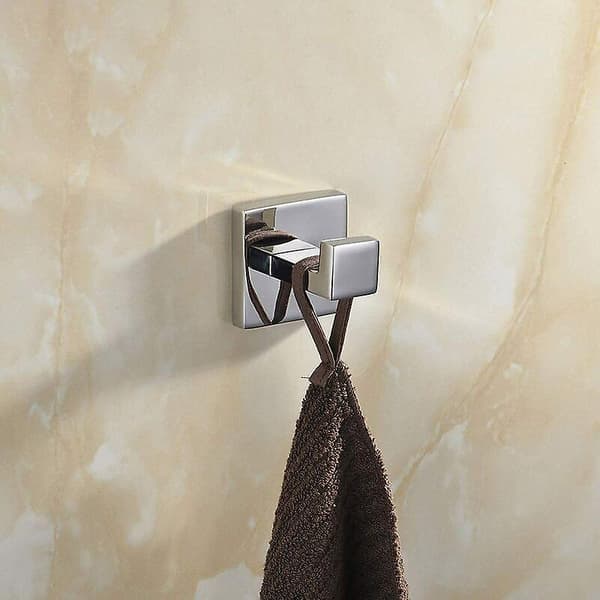 Hjemmekåbekrog til badekåbe badeværelse WC frakke håndklæde hat rustfrit stål krom krom finish
