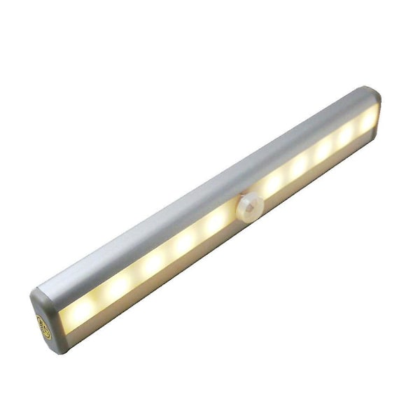 2024Motion Sensing Closet Lights Portable 10LED Wireless Cabinet Night Stairs Step Light Bar with Magnetic Strip