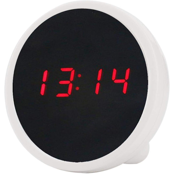 Elektronisk klocka LED digital elektrisk väckarklocka 24 timmars spegelklocka skrivbordsdekoration