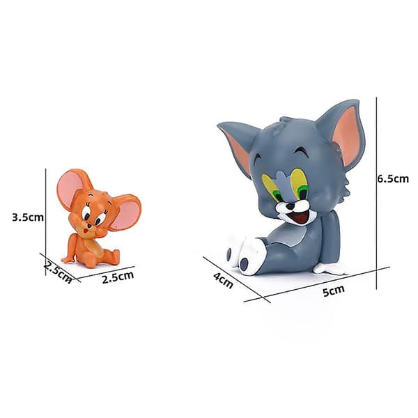 Anime Tom Og Jerry Kawaii Blind Box Actionfigur Ost Stil Model Børnelegetøj（One Size）