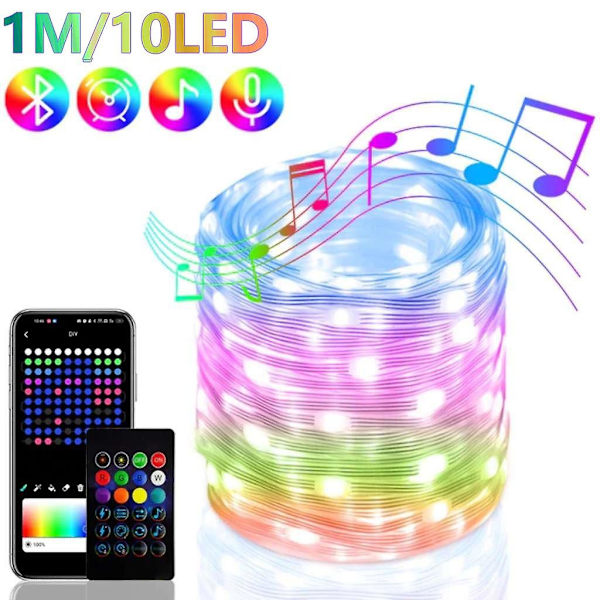 Jouluvalot 2024 Jouluäly Bluetooth-keijuketjuvalo Ale(A)