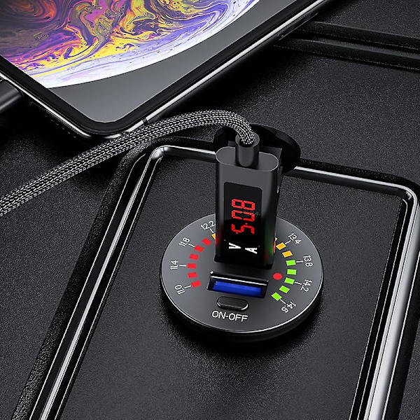 Q3.0 Billadapter Snabbladdare Billaddare Snabbladdning Billaddare 4.8a Laddare Dubbel Usb Q3.0 Snabbladdning 4.8a Billaddare A