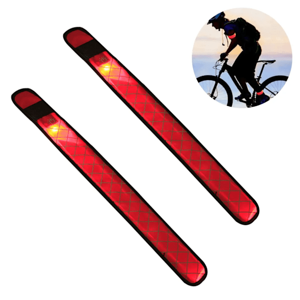 LED-armband, 2-pack reflekterande LED-ljusarmband, ljusband för löpning, jogging, hundpromenader, löpning, utomhussporter