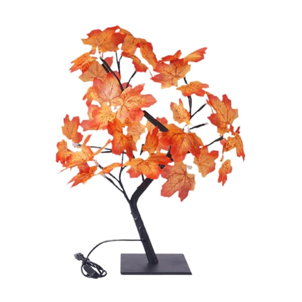Lönnlövsträd Simulering LED-lampa Bordsdekoration USB Sovrum Dekorativ