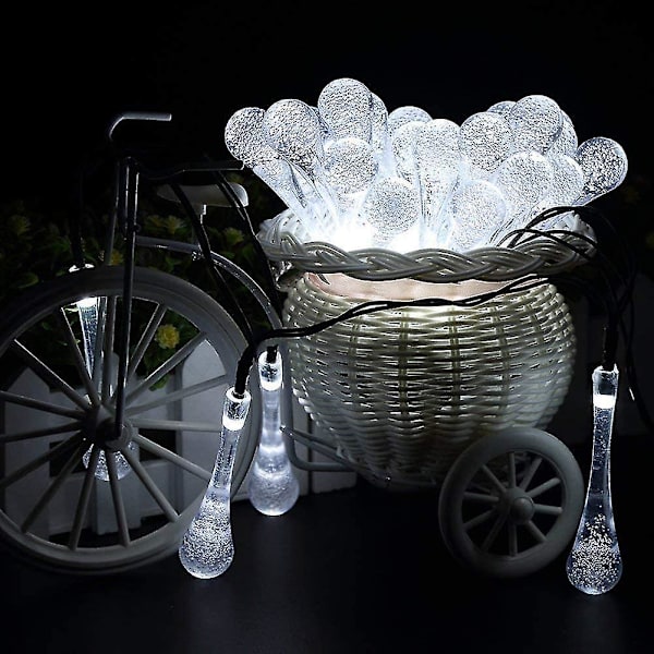 6,5 m 30 LED utendørs solcelledrevne julelys 30 LED 8 moduser dekorative for hage uteplass hjem Chri