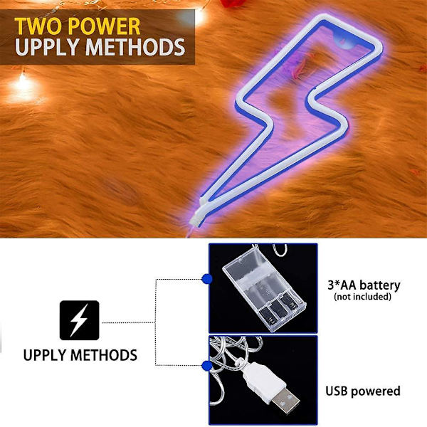 Led Flash Neon Skyltar Led Neon Skyltar, Batterier Eller Usb-Drivna Neonljus