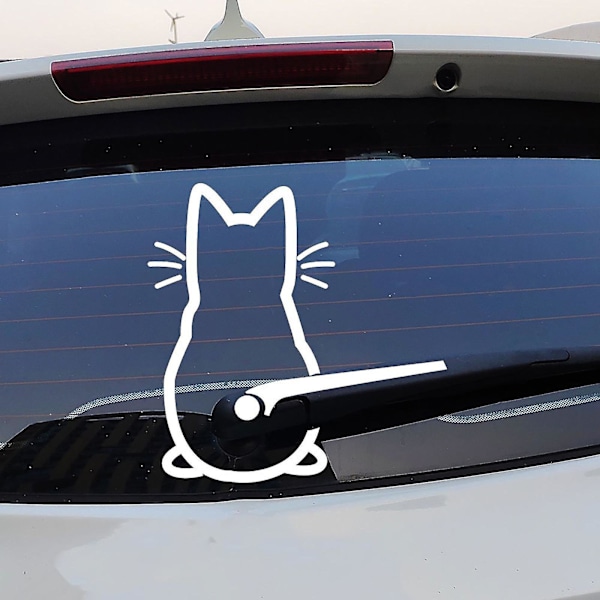 Numb Smiling Cat Bildeklistremerke, Cat Ow Wiper Bildeklistremerke