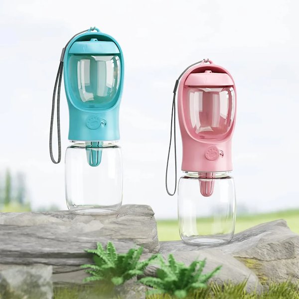 Hunde drikkekop, vandkop, madkop 2-i-1, nem at bære og nem at rengøre, 550 ml