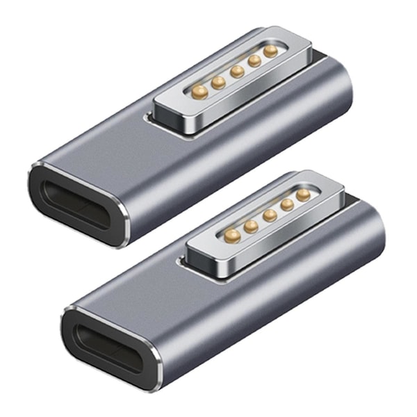 Magnetisk USB C-adapter Typ C/DC5521 till 2-kontakts PD Snabbladdningsadapter för /Pro（Som visas）