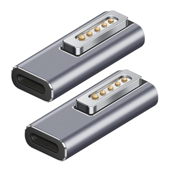 Magnetisk USB C-adapter Type C/DC5521 til 2-stik PD Hurtigopladningsadapter til /Pro（Som vist）