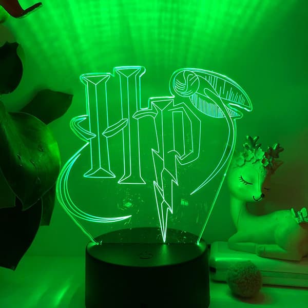 3D illusjon Harry nattlys 16 farger lampe med