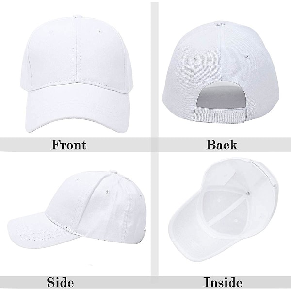 Baseball Cap - Almindelig Cap Hat Letvægts Justerbar Vasket Polo Style Hat Klassisk Sports Casual Cap Sommer Sol Hat