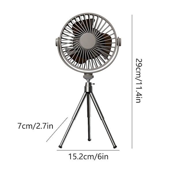 Skrivebordsvifte Multifunksjonell Stativ Utendørs Campingbelysning Vifte Intelligent Fjernkontroll Timing Kan Henge Liten Vifte