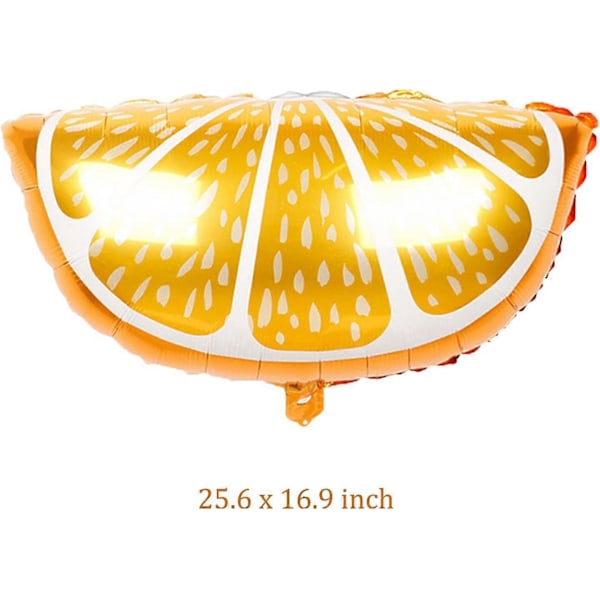 8 st Orange Citrus Folieballonger Jumbo Frukt Folieballonger Mandarinballonger för Lilla Söta Födelsedagsdusch Sommar Citrus Temat Fest Dekoration