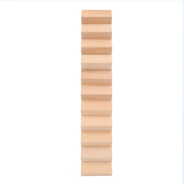 1:12 Miniature Trætrappe DIY Trin Trappe Håndværk Dekorative Dukkehus TilbehørTrappe uden Håndliste
