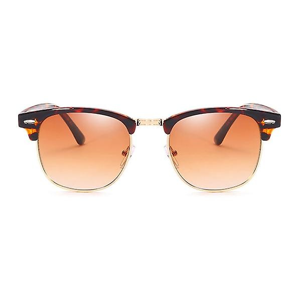 Leopard Solglasögon Clubmaster Ljus Glas Brun