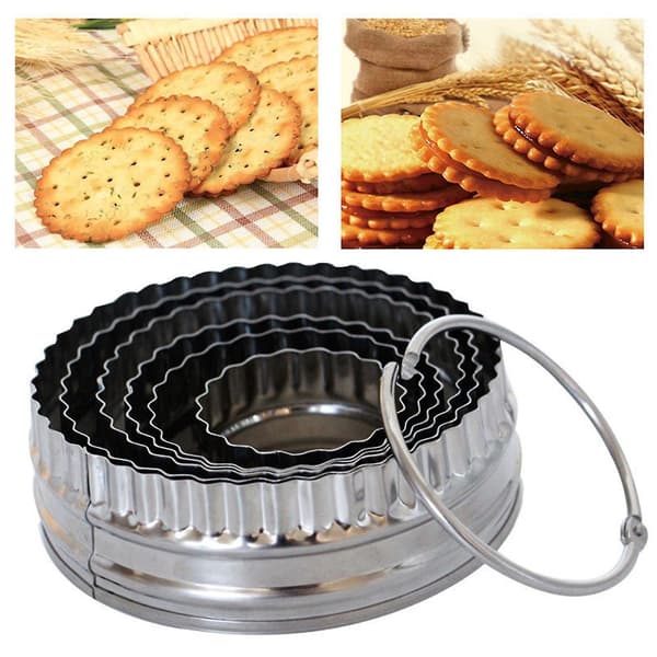 1 sæt bærbare DIY kageform i rustfrit stål, non-stick, holdbare dejform til husholdning