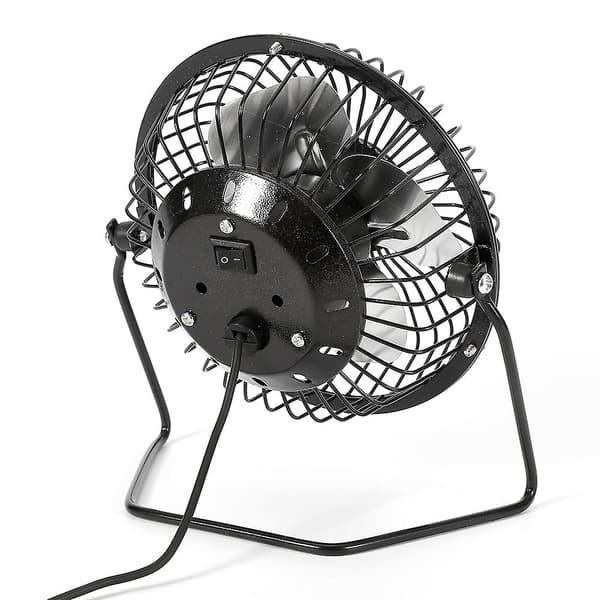 Stærk vind USB lydløs ventilator skrivebords køler til bærbar computer notebook stationær pc kontor sommer køleventilatorer 4 blad roterbar USB mini ventilator