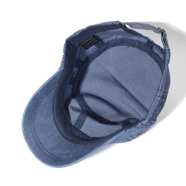 Herre Bomullshær Cap Cadet Hat Trucker Dad Hat Militær Flat Top Justerbar Klassisk Hær Cap（kahki）