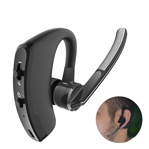 Trådløst 5.0 bil Bluetooth-headset enkelt øre forretningshengende headset for Android og iOS