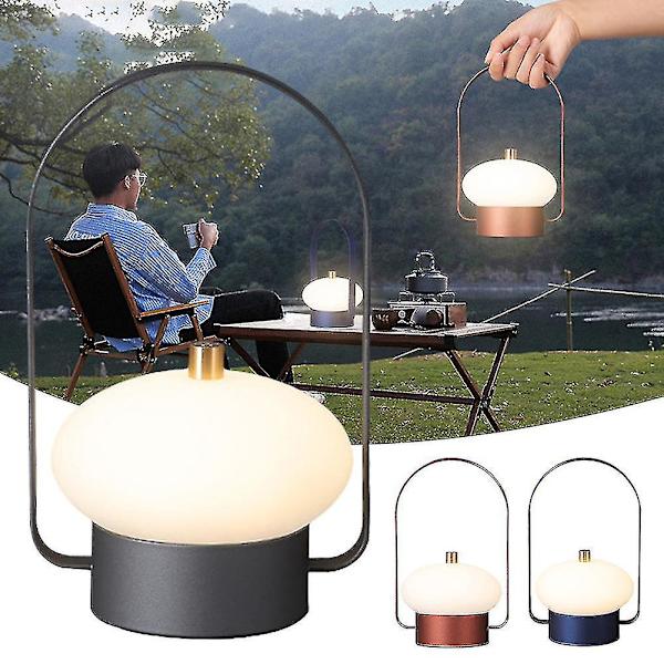 Bærbar nattlys utendørs atmosfærelys Praktisk lading Dekorativ bordlampe Kreativ gave Nattlys（romgrå）
