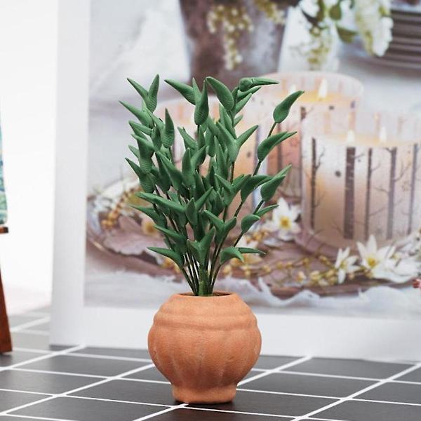 1:12 Miniatyrdockhus Växt Bonsai Dekoration Trädgårdsrum Dekor Tillbehör