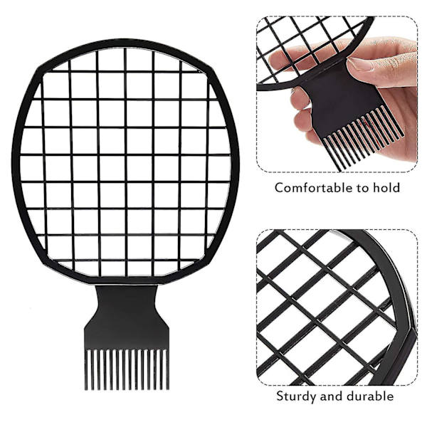 3 st Twist Naturligt Hår Kam 2 I 1 Afro Twist Curl Kam För Män Kvinnor Frisör Användning