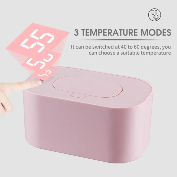 USB Baby Wipe Warmer 3 temperaturlägen Blöjhandduksvärmare 10W konstant temperatur Stor kapacitet Bärbar Baby Wipe Warmer Hemma Bilresor, grön