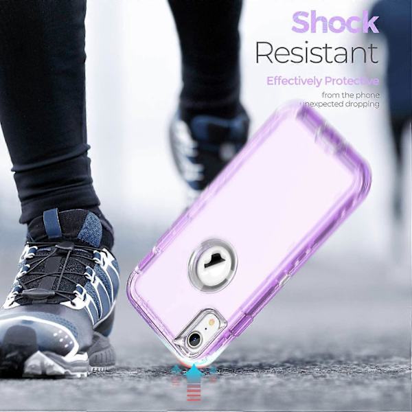 Fodral Kompatibelt med iPhone XR, Robust Stötsäkert Anti-Fall Transparent Skal Kristallklart Kristall Lila -