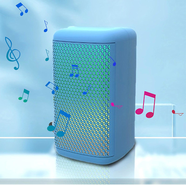 Trådlösa Bluetooth-högtalare med fem sorters färgglada ljuseffekter Subwoofer HiFi-ljud Hög effekt Ljud