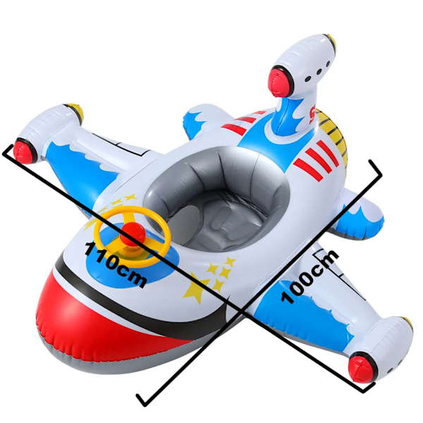 Flygplans Pool Float Poolleksak för Barn, Vit