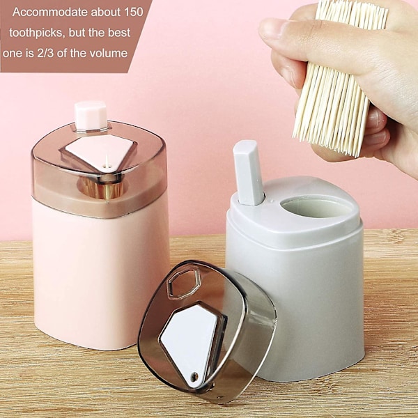 Tandpepparsdispenser Tandpepparshållare Uppfällbar Automatisk Tandpepparsförvaringslåda 2 st