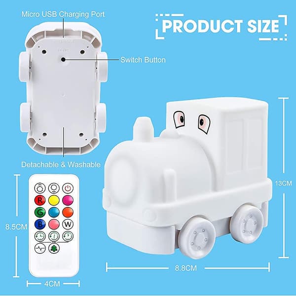 Nattlys LED nattlys Sengelampe Nattlys Barn. USB-lading. Fjernkontroll