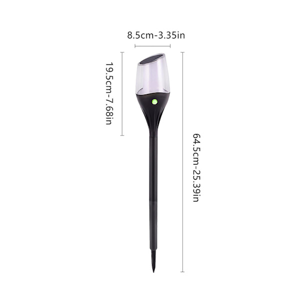 LED Kreativ Solcellelampe Utendørs Hagegård Innsetting Lampe Sol Fakkel Lampe