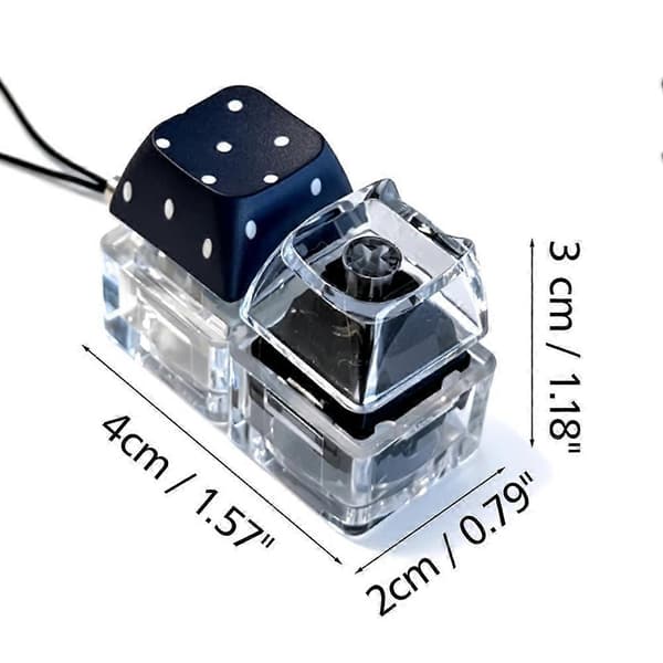 Mini Clicker Nøglering til Stresslindring Kompakt PC-tilbehør til Lange Studiesessioner og Arbejde pink white
